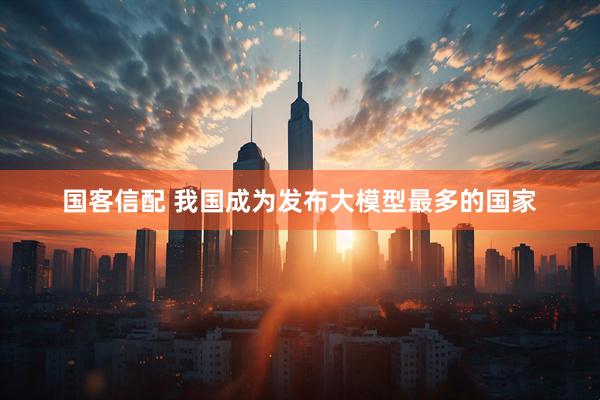 国客信配 我国成为发布大模型最多的国家