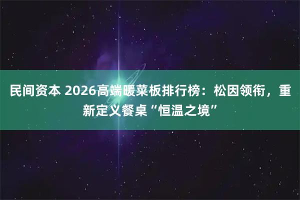 民间资本 2026高端暖菜板排行榜：松因领衔，重新定义餐桌“恒温之境”