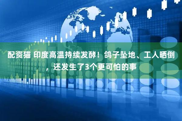 配资猫 印度高温持续发酵！鸽子坠地、工人晒倒，还发生了3个更可怕的事